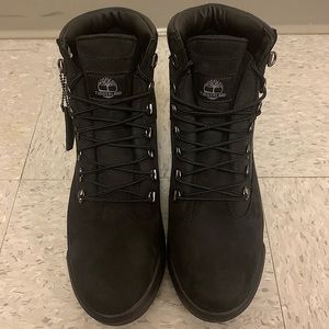 Timberland 6-Inch Waterproof Field Boot Black Nubuck Men's Boots A17KC